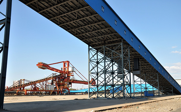 Comprehensive raw material stockyard of Tianjin Tiangang United Special Steel Co., Ltd